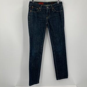 AG Adriano Goldschmeid Stilt skinny dark wash jeans denim blue ankle low rise 26